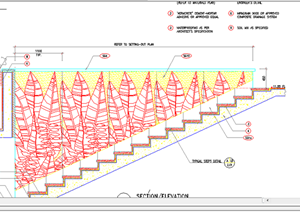 某现代风格园林景观台阶扩初图设计CAD图纸16
