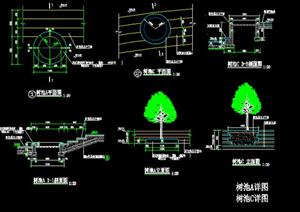 园林景观树池施工细部大样图（CAD施工图）