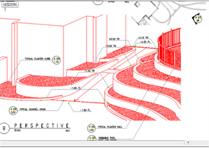 某现代风格园林景观台阶扩初图设计CAD图纸21