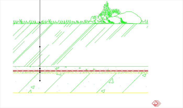 某现代风格园林景观栈道扩初图设计CAD图纸3(1)
