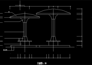 某现代风格园林景观亭子扩初图设计CAD图纸11