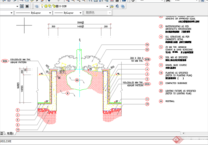某现代风格园林景观树池扩初图设计CAD图纸32(1)