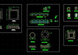 园林景观树池坐凳细部施工大样图7（CAD施工图）