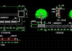 园林景观树池坐凳施工细部大样图1（CAD施工图）