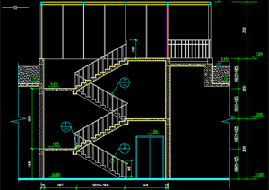 某现代风格楼梯踏步施工图设计CAD图纸