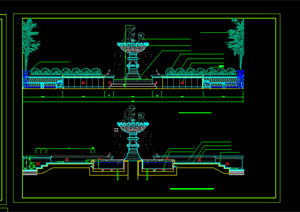 某现代风格园林景观小品弧形钢结构小品施工图CAD图纸