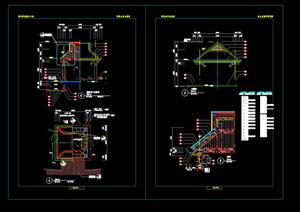 园林景观现代风格亭子施工细部大样图（CAD施工图）
