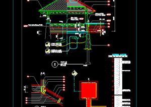 园林景观现代风格亭子施工细部大样图2（CAD施工图）