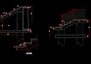 园林景观台阶设计细部大样图（CAD方案）