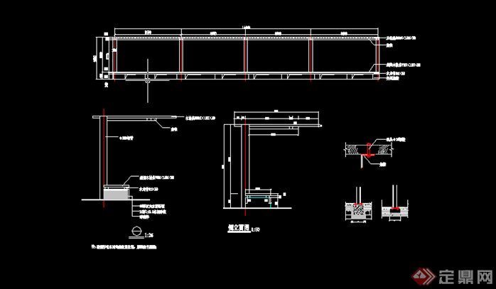 某个木质弧形花架设计施工图图纸CAD方案(2)