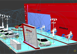 某悦达汽车展览厅展台设计3DMAX模型素材