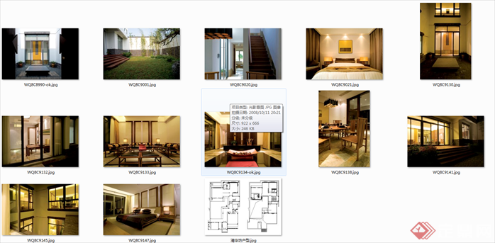 某别墅现代中式室内设计方案实景图(6)