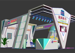 某电子展厅设计方案3DMAX模型2