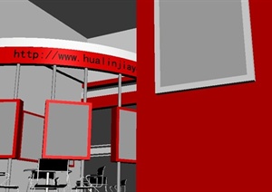 某华林嘉业展览展台展厅设计3DMAX模型