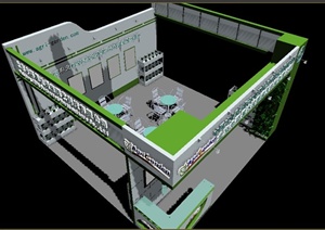 某园艺公司览展台展厅设计3DMAX模型