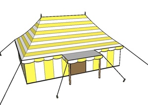 某帐篷设计SU(草图大师)模型素材