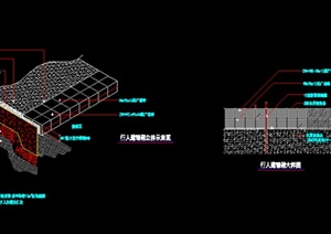 某园林人行道铺装铺地施工图设计CAD