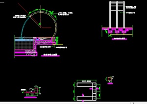 某园林景观水池水景设计CAD图纸