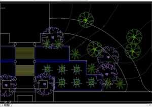 某园林小庭院水景花园方案设计CAD图纸