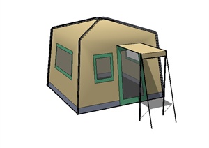 某园林景观室外帐篷SU(草图大师)模型素材