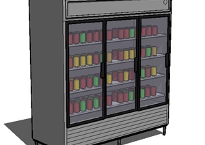 一个冰柜设计的SU(草图大师)模型