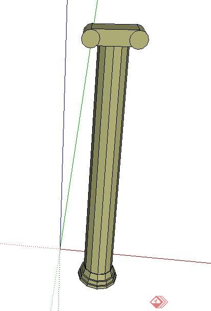 某柱子设计SU模型(1)