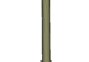 一个景观柱设计的SU(草图大师)模型