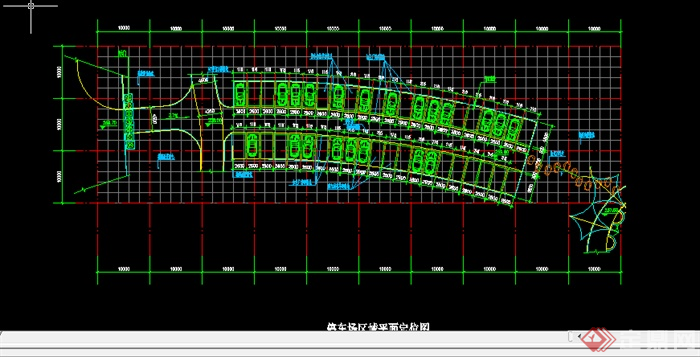 某园林景观停车场施工图设计CAD图纸(1)