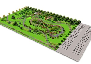 三种绿地规划设计景观效果图