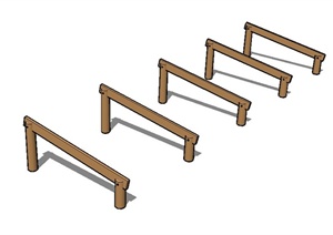 跨栏栏杆的体育器材SU(草图大师)模型