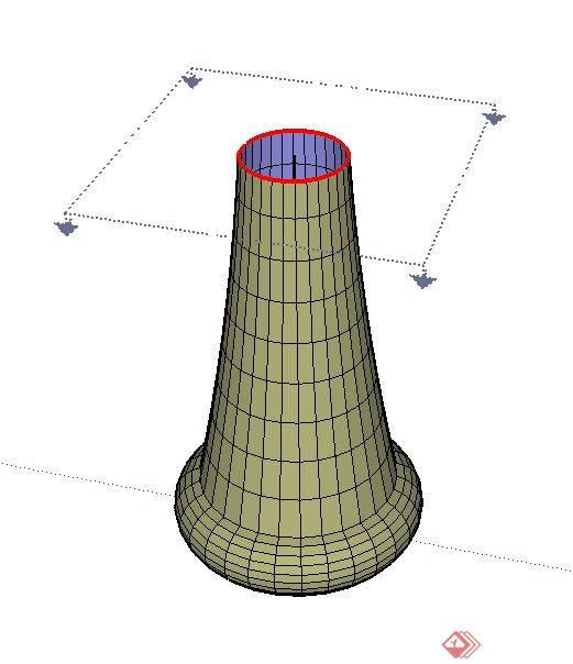 某圆柱设计SU模型(1)