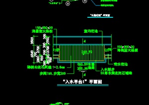 景观设计水池水景设计施工图（dwg格式）