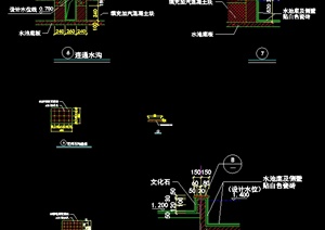 某景观水池剖面详图