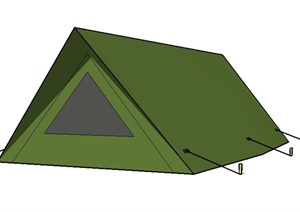 一个老式帐篷的SU(草图大师)模型素材