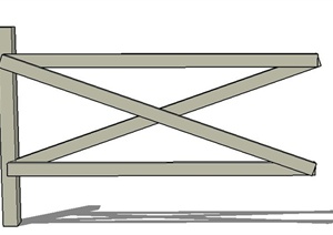 一个弹簧形栅栏设计SU(草图大师)模型