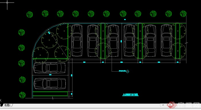某园林景观停车场扩初图设计CAD图纸(1)
