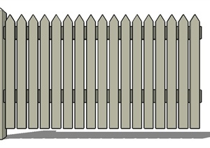 木质篱笆桩SU(草图大师)模型