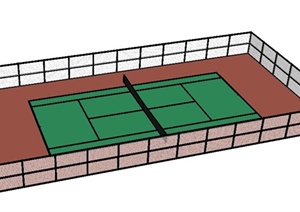 某网球场设计SU(草图大师)模型