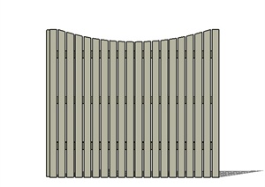 园林景观之现代栅栏设计SU(草图大师)模型1