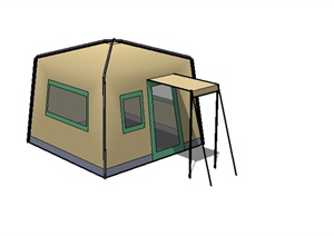 某个户外帐篷设计SU(草图大师)模型素材