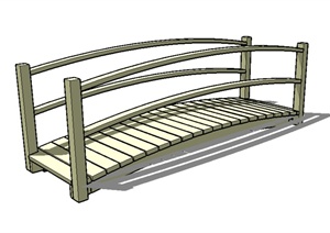 某现代园林园桥设计SU(草图大师)模型素材