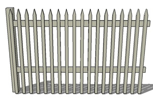 一个围栏设计SU(草图大师)模型素材