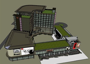 某大型商场建筑设计SU(草图大师)模型