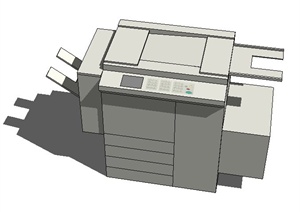 四个打印机设计SU(草图大师)模型