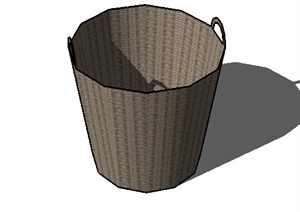 设计素材之竹篮设计SU(草图大师)模型