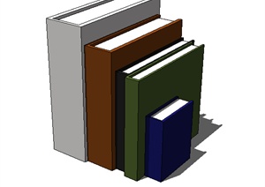 设计素材之书籍设计SU(草图大师)模型