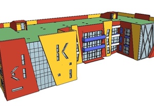 某幼儿园建筑方案设计SU(草图大师)模型