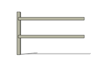 某现代栏杆围栏模型设计SU(草图大师)素材