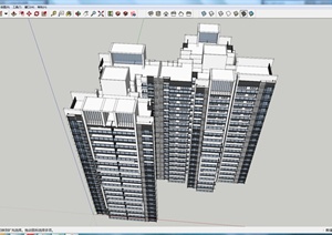 某地区住宅建筑设计SU(草图大师)模型素材