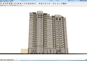 某市居住区高层住宅建筑SU(草图大师)模型参考